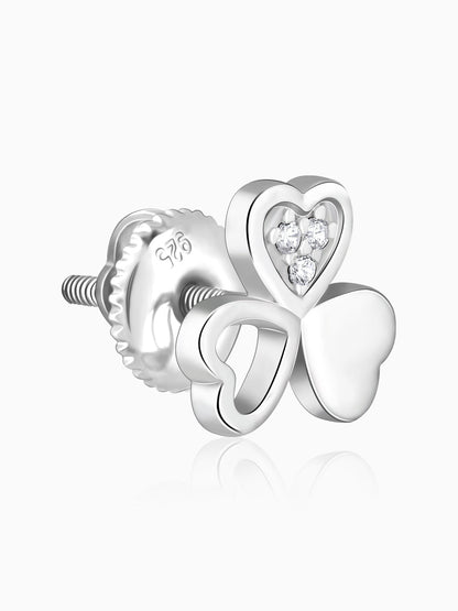Silver Floral Hearts Earrings