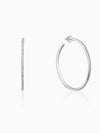 Silver Studded Hoop Earrings