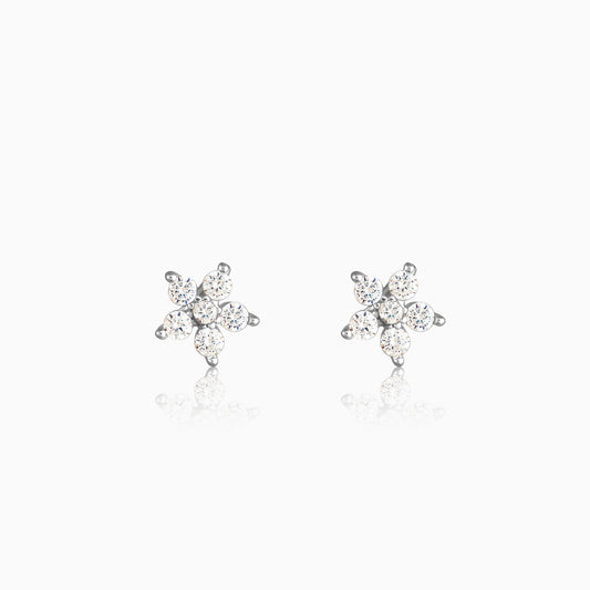 Silver Floral earrings