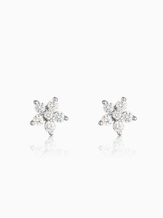 Silver Floral earrings