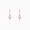Rose Gold Halo Drop Earrings