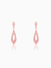 Rose Gold Halo Drop Earrings
