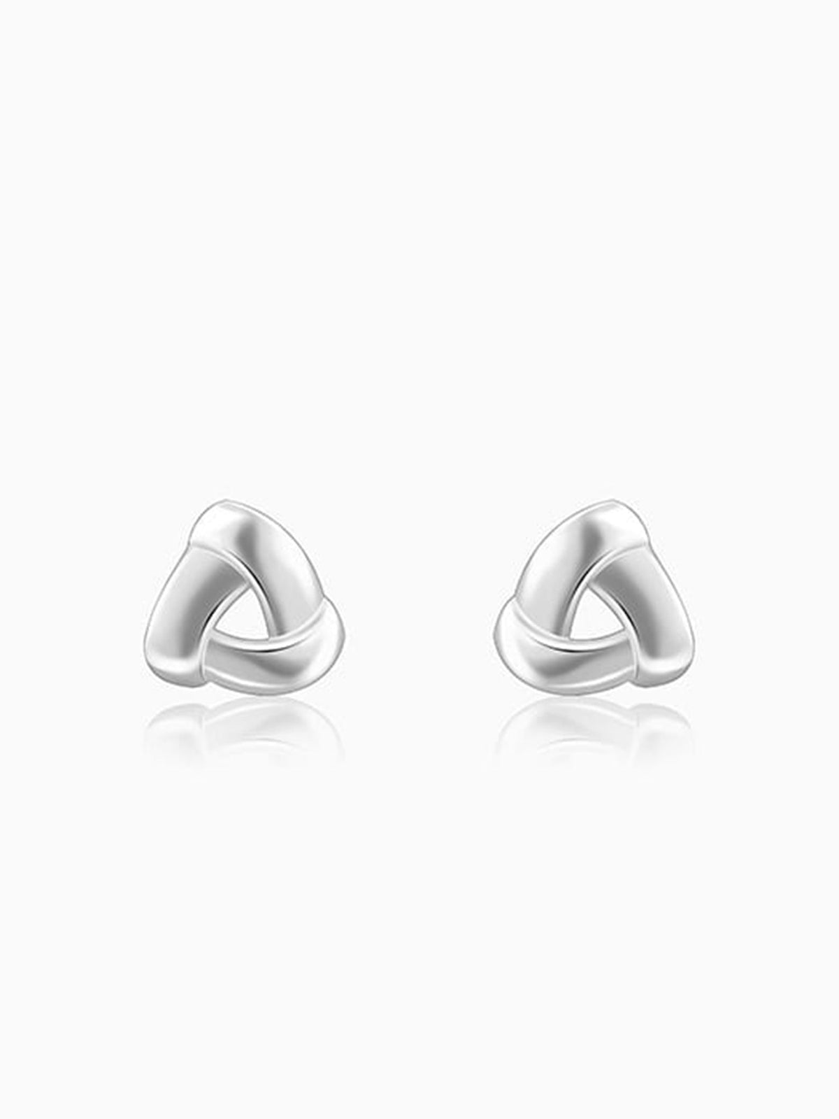 Silver Triangulum Stud Earrings