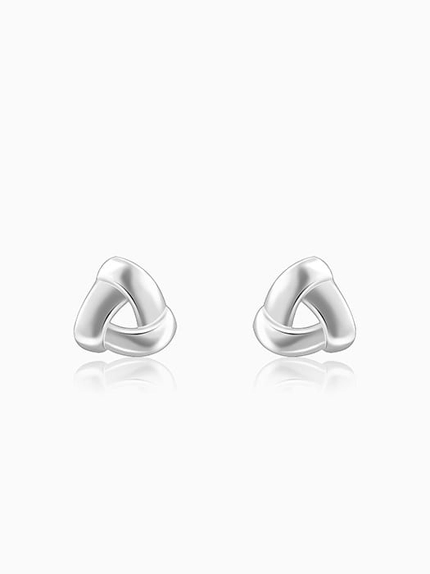 Silver Triangulum Stud Earrings