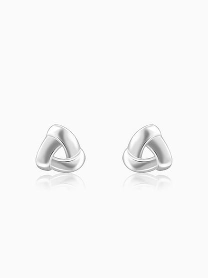 Silver Triangulum Stud Earrings