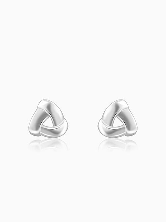 Silver Triangulum Stud Earrings