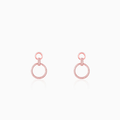Rose Gold Shiny Drop Earrings