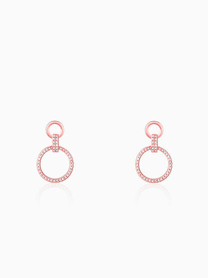 Rose Gold Shiny Drop Earrings