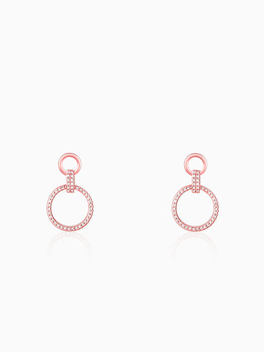 Rose Gold Shiny Drop Earrings