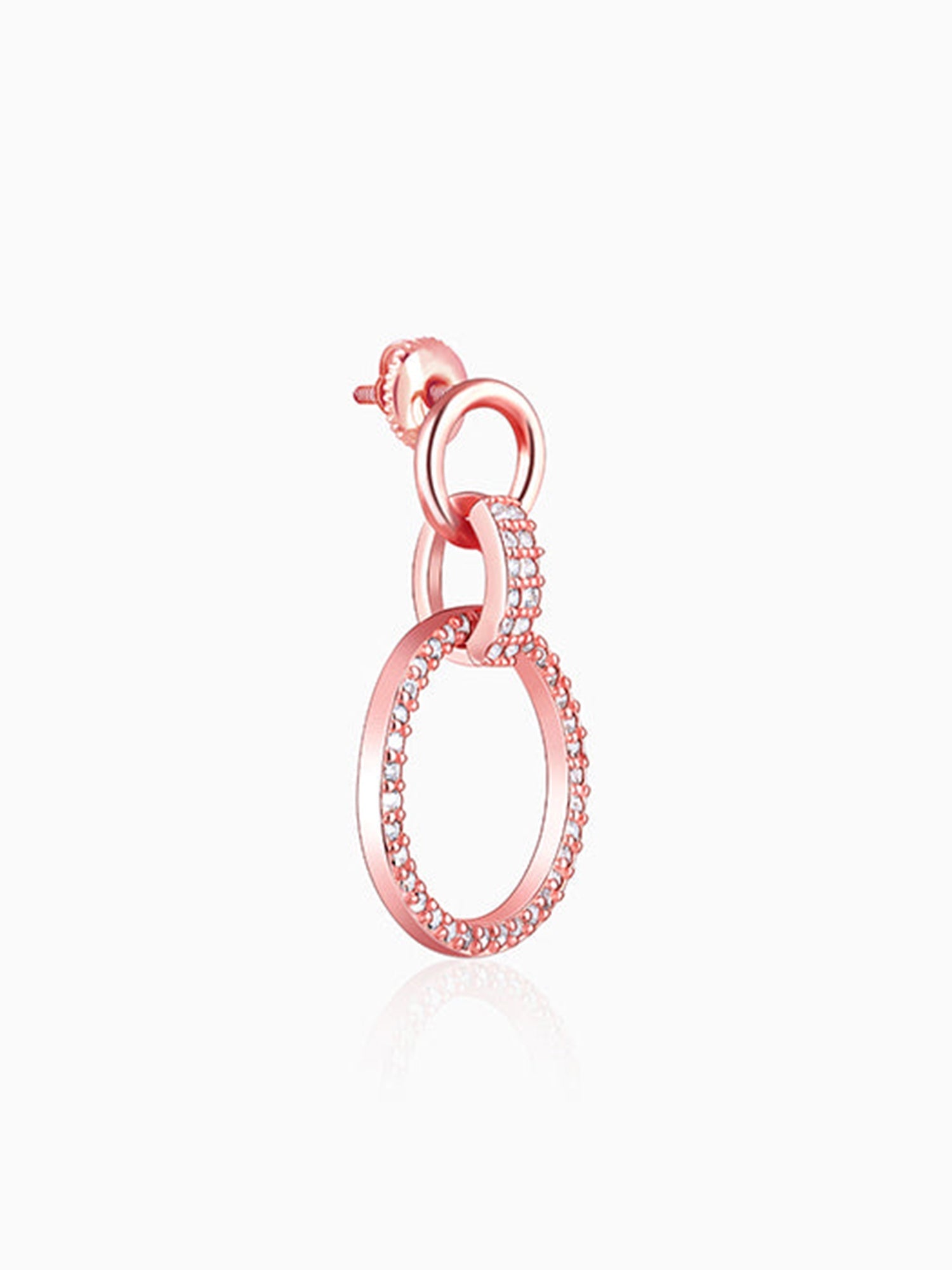 Rose Gold Shiny Drop Earrings