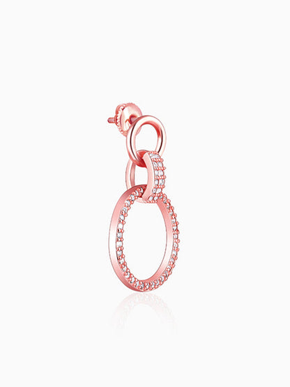 Rose Gold Shiny Drop Earrings