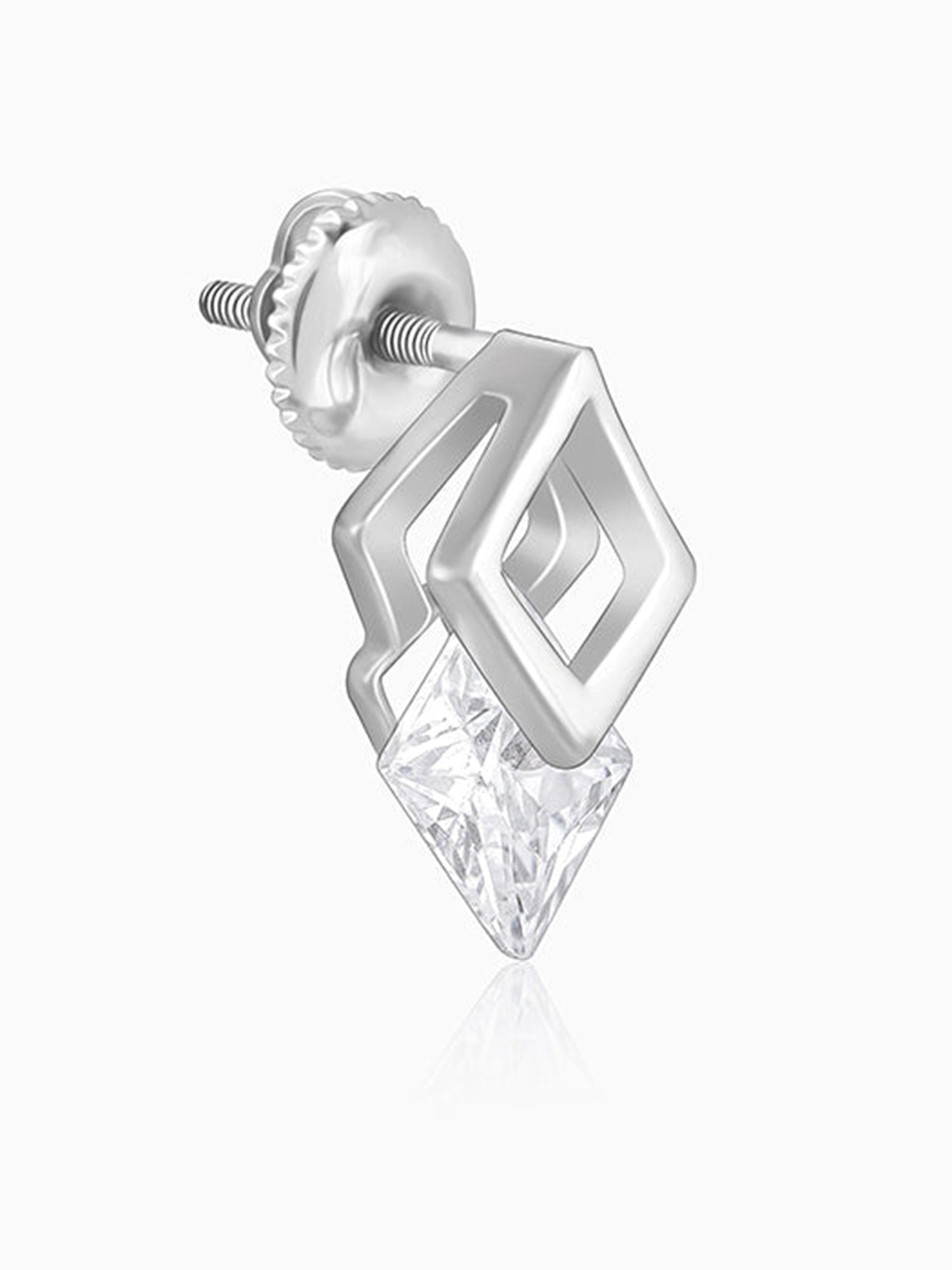 Silver Quadrangle Earrings
