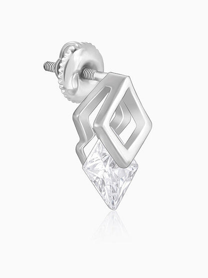 Silver Quadrangle Earrings