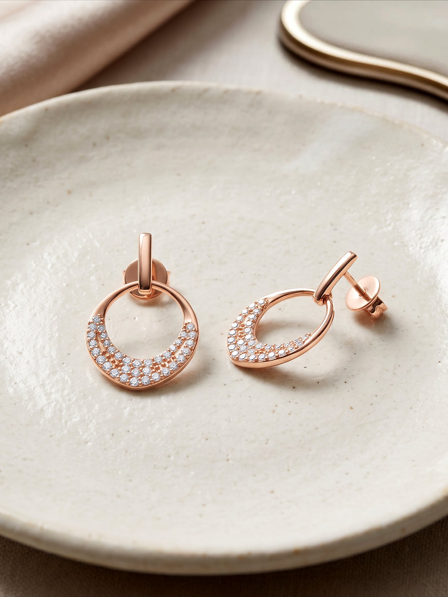 Rose Gold Nova Earrings