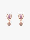 Rose Gold Blossoming Crocus Earrings