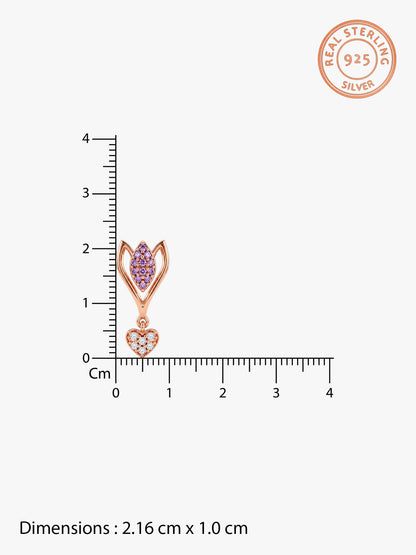 Rose Gold Blossoming Crocus Earrings