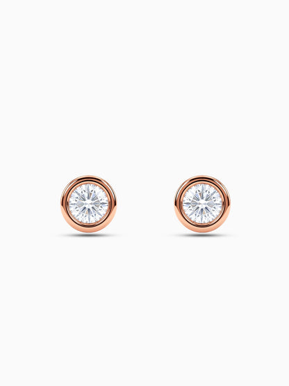 Rose Gold Dreamy Crush Dainty Stud Earrings
