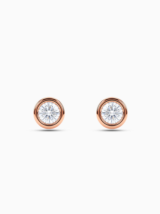 Rose Gold Dreamy Crush Dainty Stud Earrings