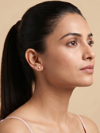 Rose Gold Dreamy Crush Dainty Stud Earrings