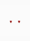 Silver Valentine Heart Stud Earrings