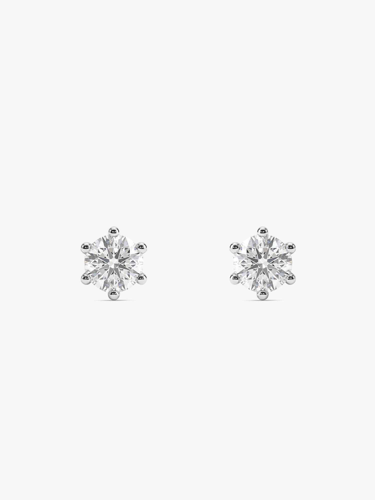 Silver Zircon Bubble Stud Earrings