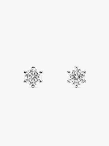 Silver Zircon Bubble Stud Earrings