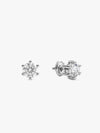 Silver Zircon Bubble Stud Earrings