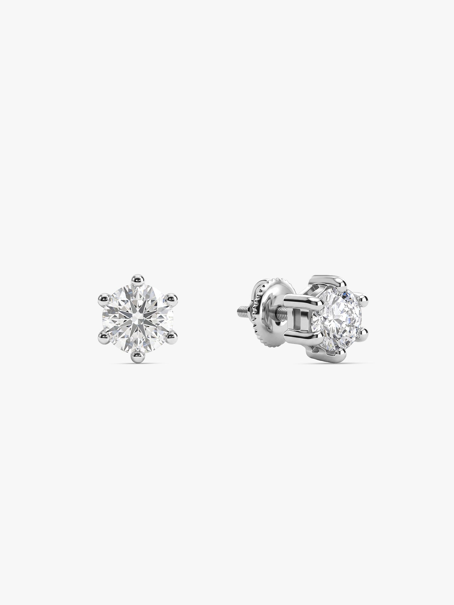 Silver Zircon Bubble Stud Earrings
