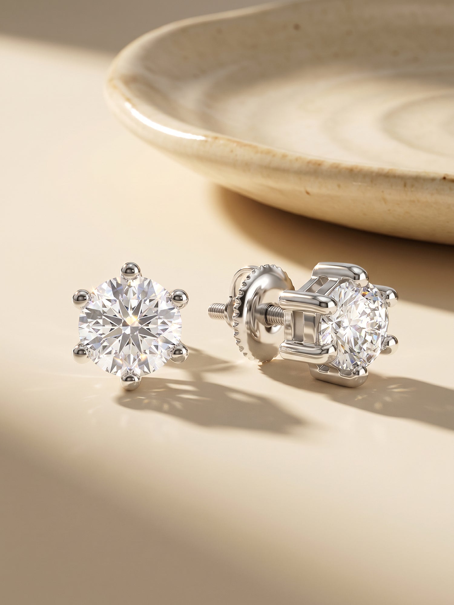 Silver Zircon Bubble Stud Earrings