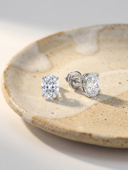 Silver Zircon Classic Stud Earrings