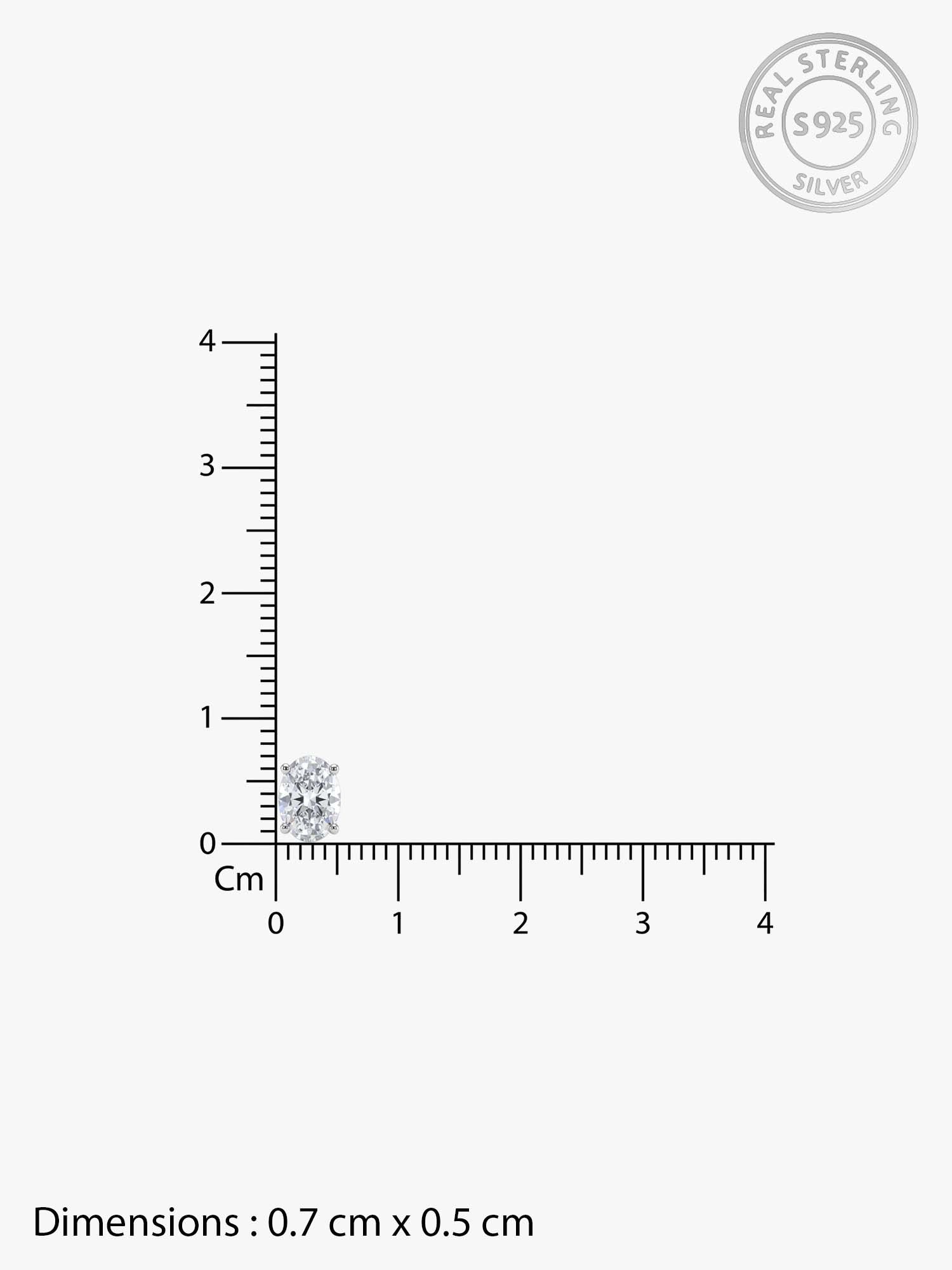 Silver Zircon Classic Stud Earrings