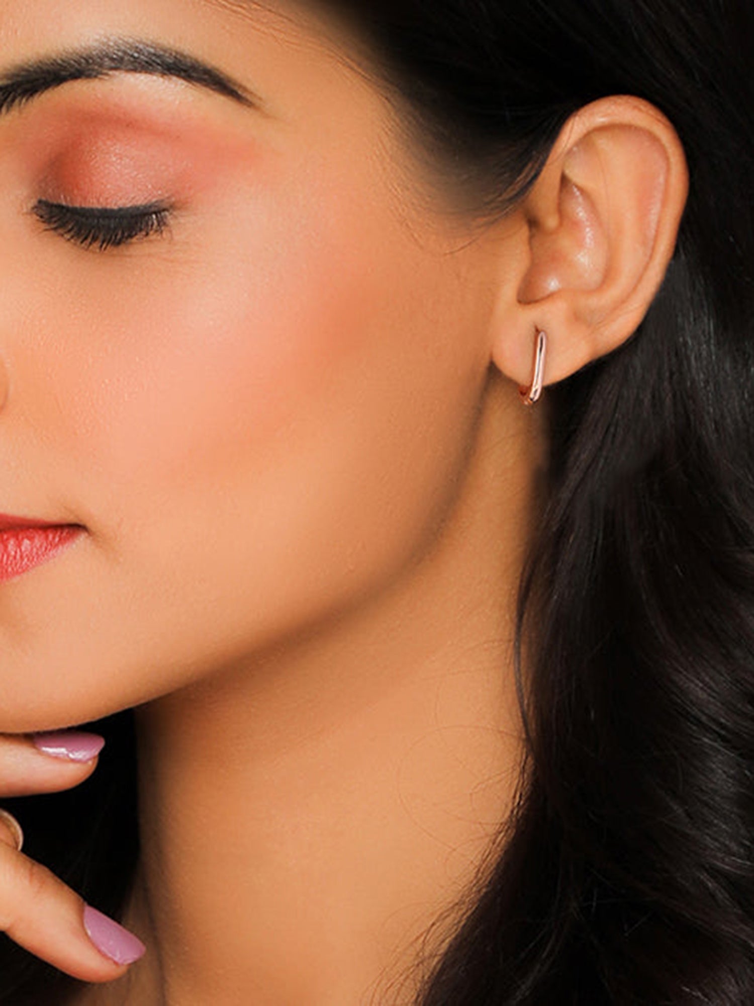 Rose Gold Loopy Hoop Earrings