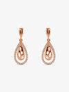 Rose Gold Intricate Teardrop Earrings