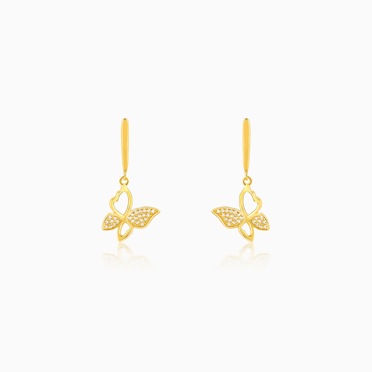 Golden Butterfly Bloom Earrings