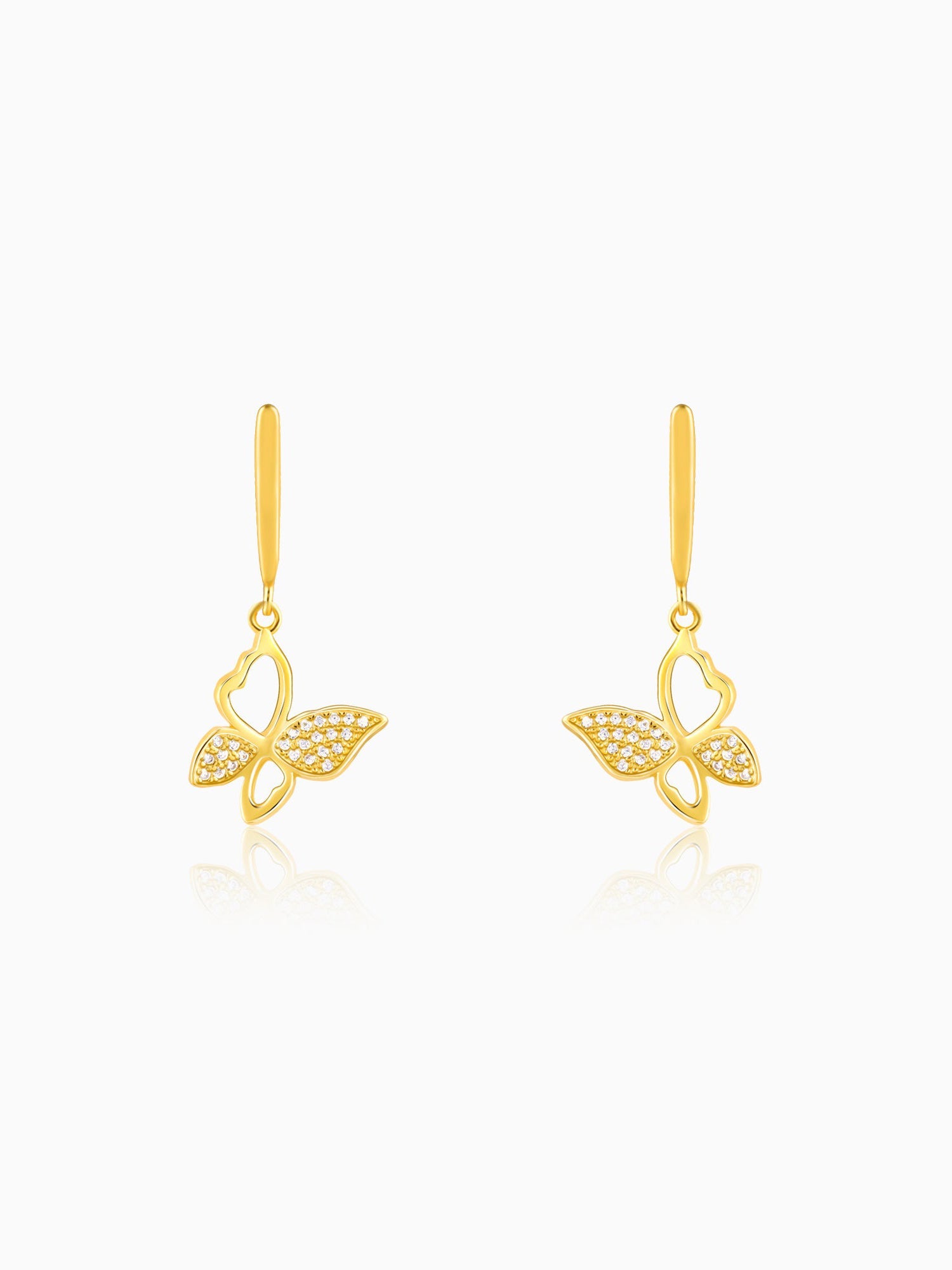 Golden Butterfly Bloom Earrings