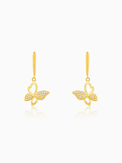 Golden Butterfly Bloom Earrings