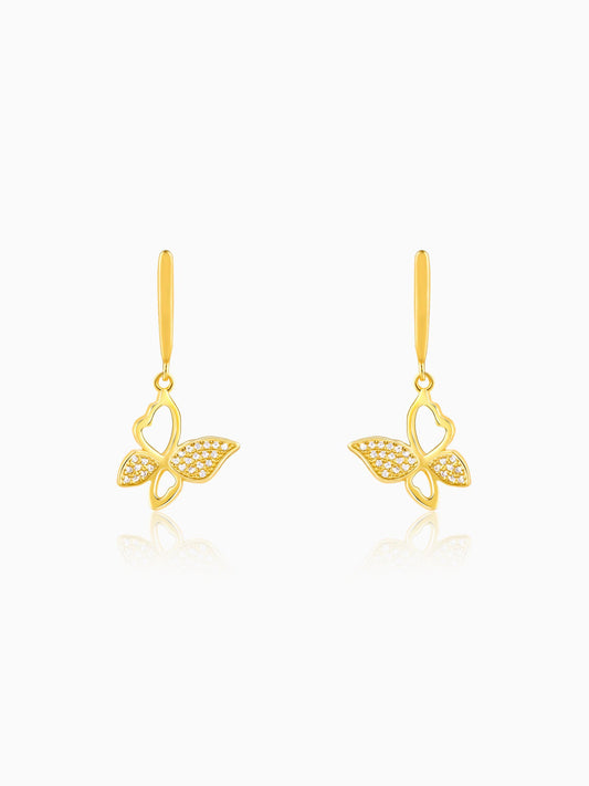 Golden Butterfly Bloom Earrings