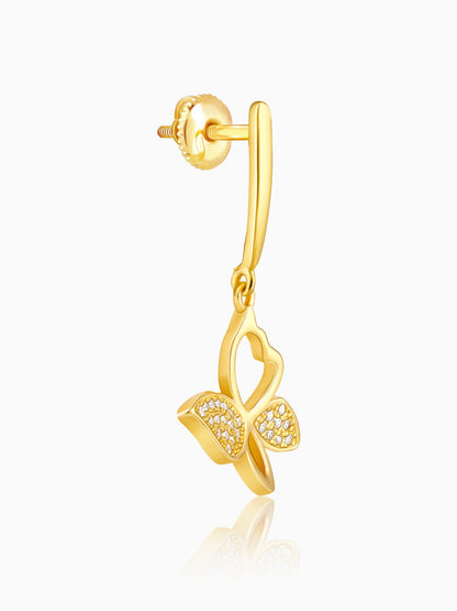 Golden Butterfly Bloom Earrings