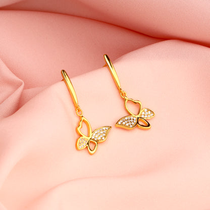 Golden Butterfly Bloom Earrings