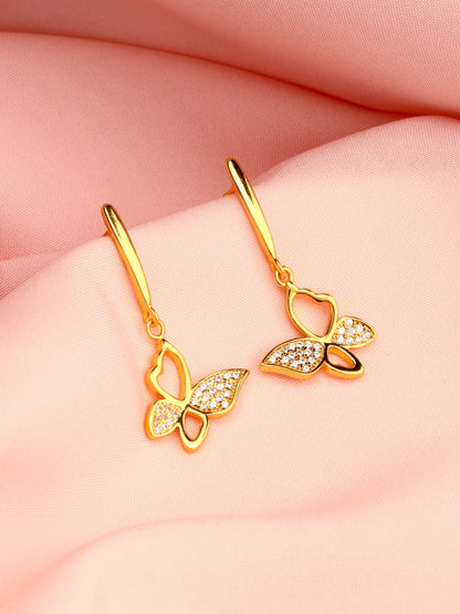 Golden Butterfly Bloom Earrings