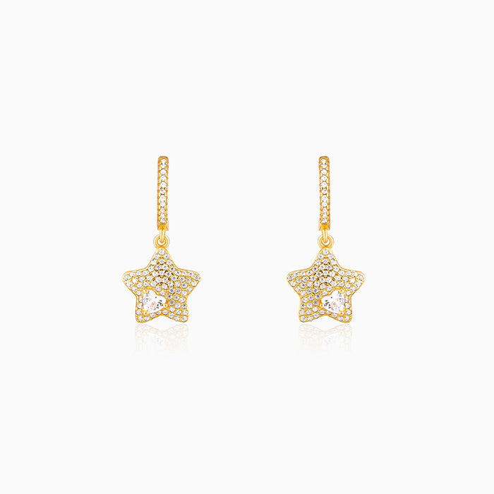 Golden Star of Love Earrings
