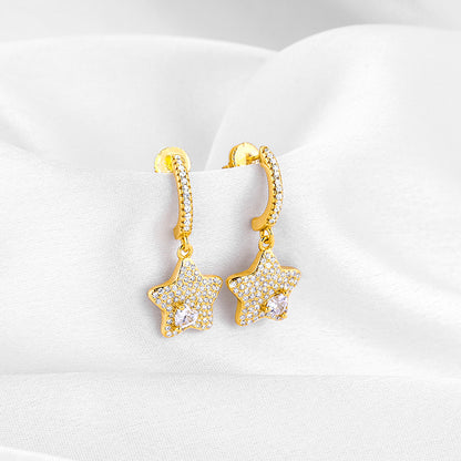 Golden Star of Love Earrings