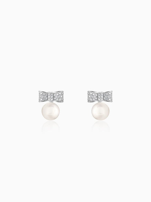 Silver Dreamy Pearls Earrings