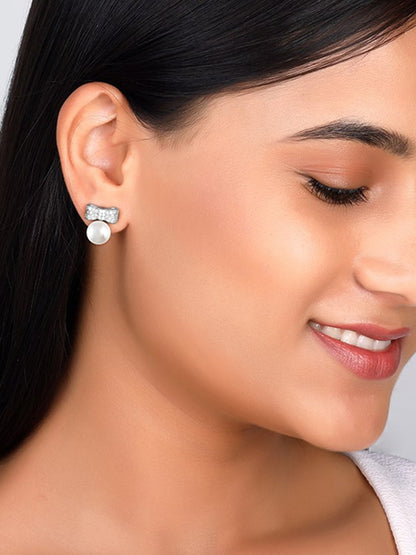 Silver Dreamy Pearls Earrings