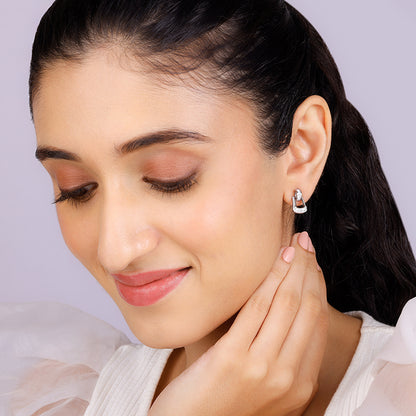 Silver Bold Drop Earrings