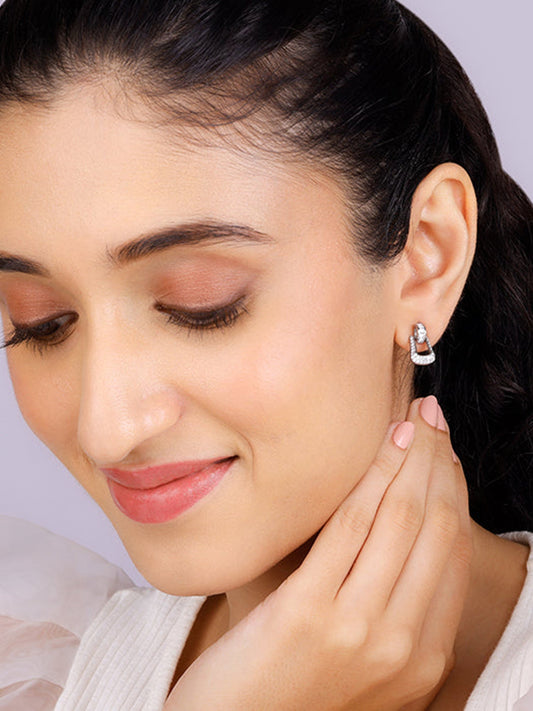 Silver Bold Drop Earrings