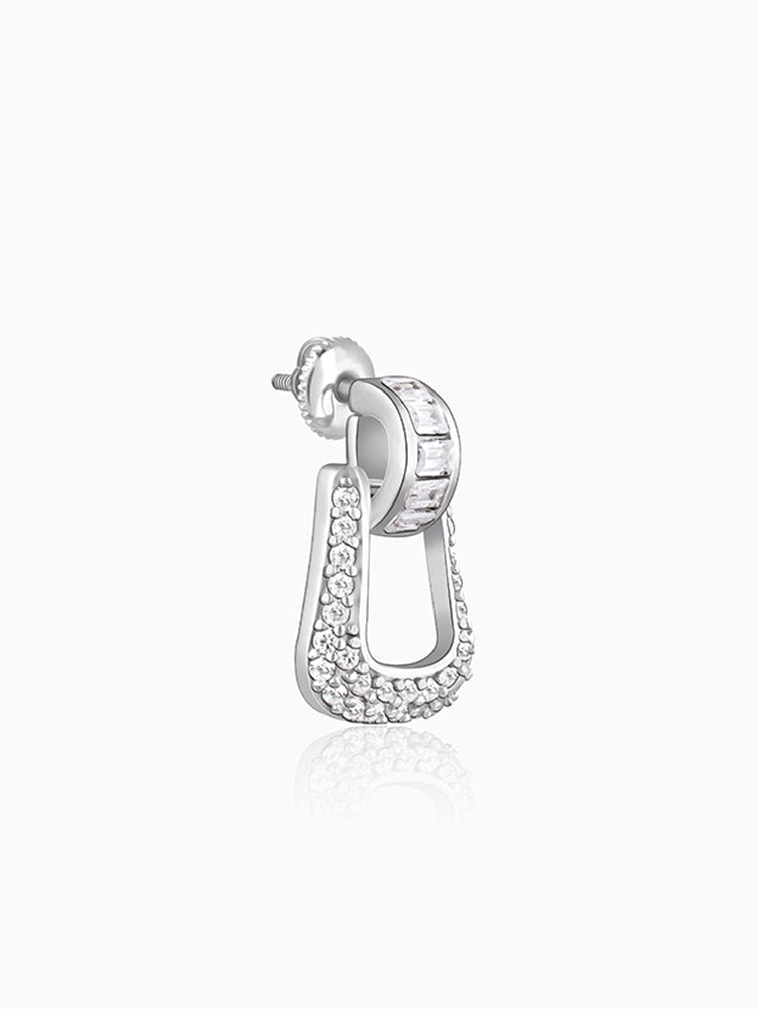 Silver Bold Drop Earrings
