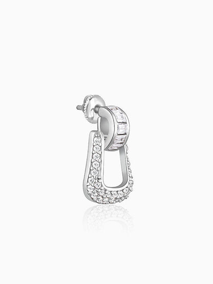 Silver Bold Drop Earrings