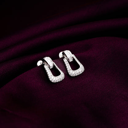 Silver Bold Drop Earrings