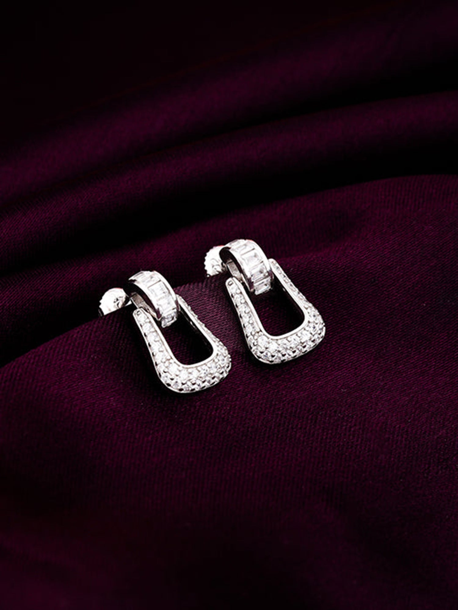 Silver Bold Drop Earrings